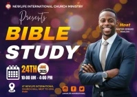 Purple Modern & Minimal Bible Study Postcard template