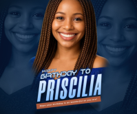 Purple Modern & Minimal Birthday Celebration Large Rectangle template