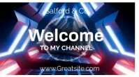 Purple Modern & Minimal Blue And White Color Welcome To My Channel Intro Screen Template  Digital Di