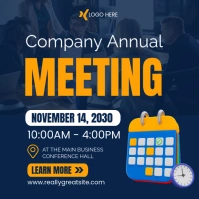 Purple Modern & Minimal Business Annual Meeting Instagram Post template