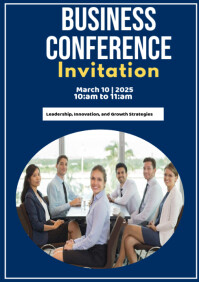 Violet Business Conference Invitation A1 Template