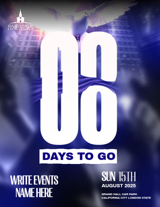 Copy of Purple Modern & Minimal Church Countdown Promotion Template ...