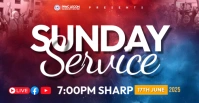 Purple Modern & Minimal Church Flyer  Facebook Event Cover template