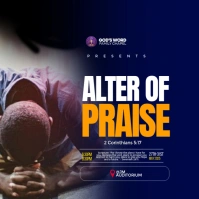 Purple Modern & Minimal Church Flyer  Instagram Post template