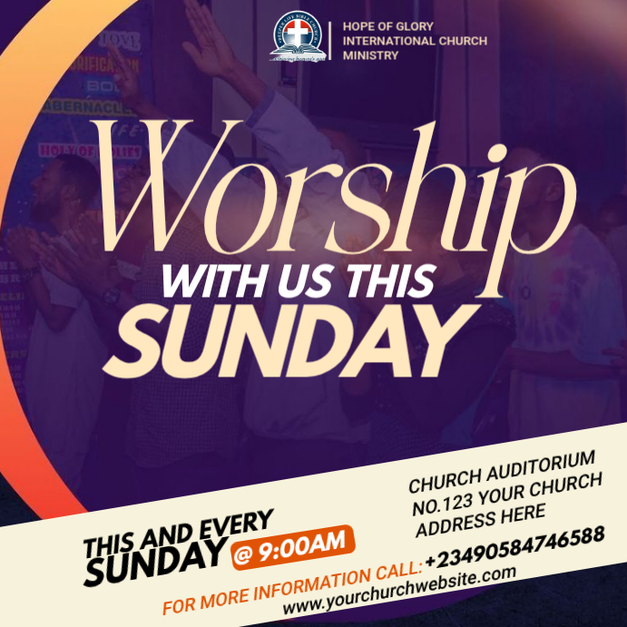 Church Worship Service Template | PosterMyWall