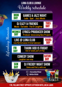 Purple Club Events A4 Template