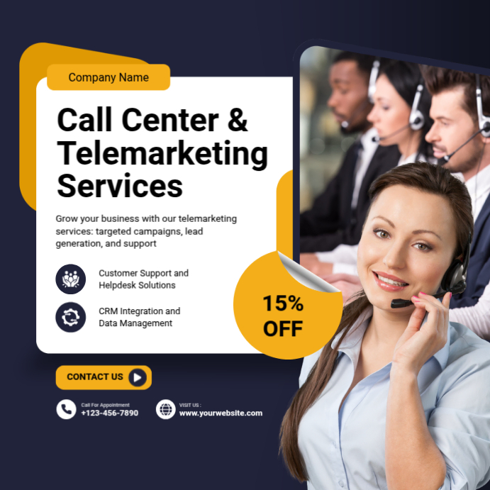 Purple Modern & Minimal Cold Calling Services Instagram Post template