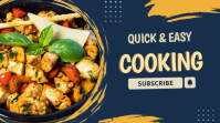 Purple Modern & Minimal Cooking Tutorial Thumbnail Digital Display (16:9) template