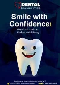 Purple Modern & Minimal Cosmetic Dentistry Ad A5 template