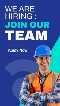 Purple Modern & Minimal Dark Blue Light Blue Minimal Modern Instagram Story Advertising We Are Hirin template