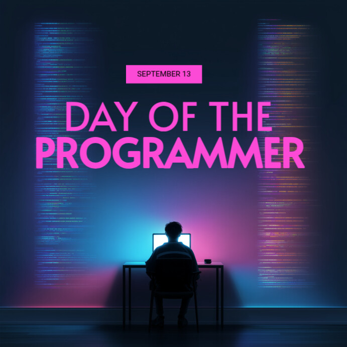 Purple Modern & Minimal Day Of The Programmer Instagram Post template