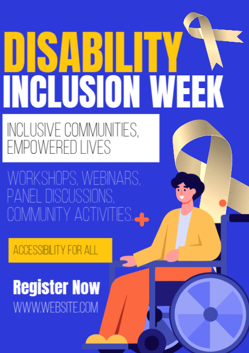 Purple Modern & Minimal Disability Inclusion Week A3 template
