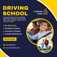 Purple Modern & Minimal Driving School Instag Instagram Post template