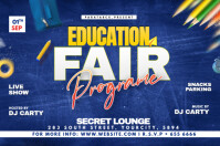 Purple Modern & Minimal Education Fair Program Template Banner 4' × 6'