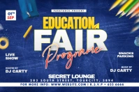 Purple Modern & Minimal Education Fair Program Template Banner 4' × 6'
