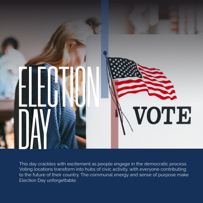Copy of Purple Modern & Minimal Election Day Instagram Post | PosterMyWall