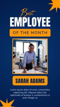 Purple Modern & Minimal Employee Of The Month Instagram Story template