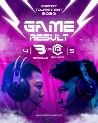 Purple Modern & Minimal Esport Competition Instagram Portrait template