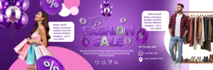 Lilla Fashion Sale Twitter-header Template