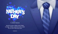 Purple Modern & Minimal Father's Day Card Tag Cartellino template