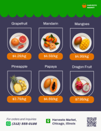 Fioletowy Fresh Fruits Catalog ใบปลิว Template - Page 2