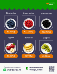 Fioletowy Fresh Fruits Catalog ใบปลิว Template - Page 4