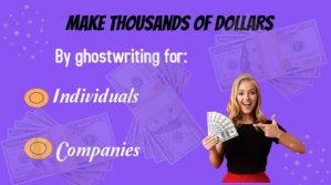 Purple Modern & Minimal Ghostwriting Income YouTube Thumbnail YouTube-miniature template