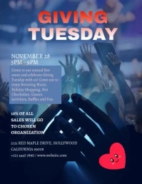 Purple Modern & Minimal Giving Tuesday Flyer (us Letter) template