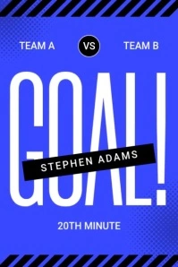 Purple Modern & Minimal Goal Poster Póster template