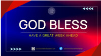 Purple Modern & Minimal God Bless You Digital Display (16:9) template