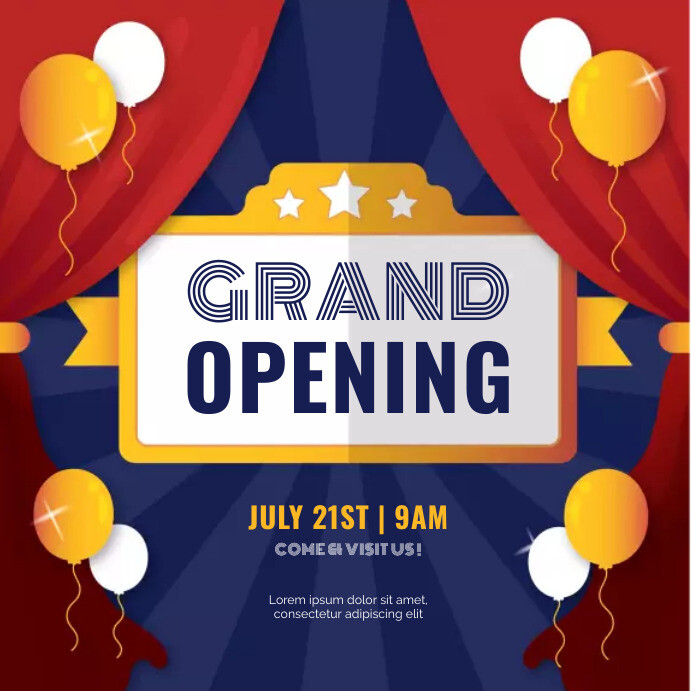 Purple Modern & Minimal Grand Opening Instagr Template | PosterMyWall
