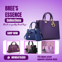 Purple Modern & Minimal Handbag Collection Promotion Logo template
