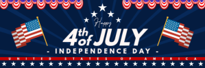 Morado Purple Modern & Minimal Happy 4th Of July Taj Twitter-header Template
