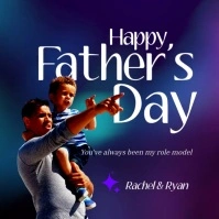 Purple Modern & Minimal Happy Father's Day Instagram Post Instagram-Beitrag template
