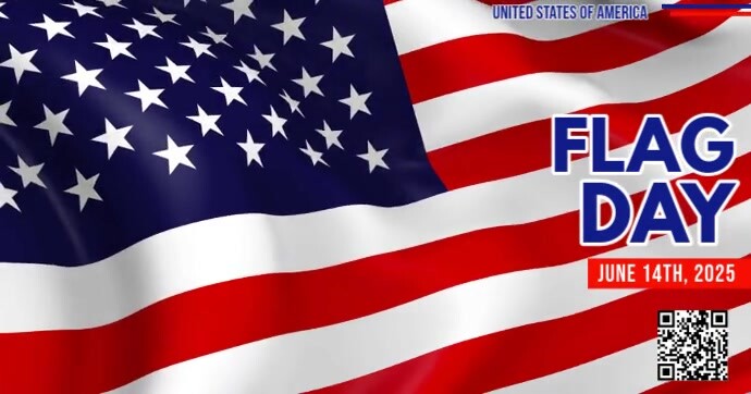 Purple Modern & Minimal Happy Flag Day Gambar Bersama Facebook template