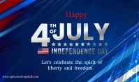 Purple Modern & Minimal Happy Independence Da Tag template