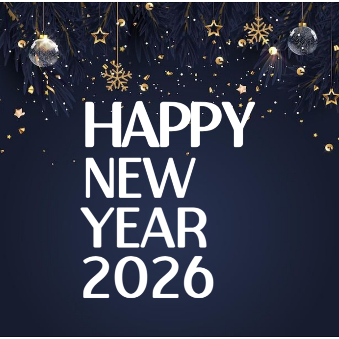 Purple Modern & Minimal Happy New Year 2026 Celebration Poster Flyer ...