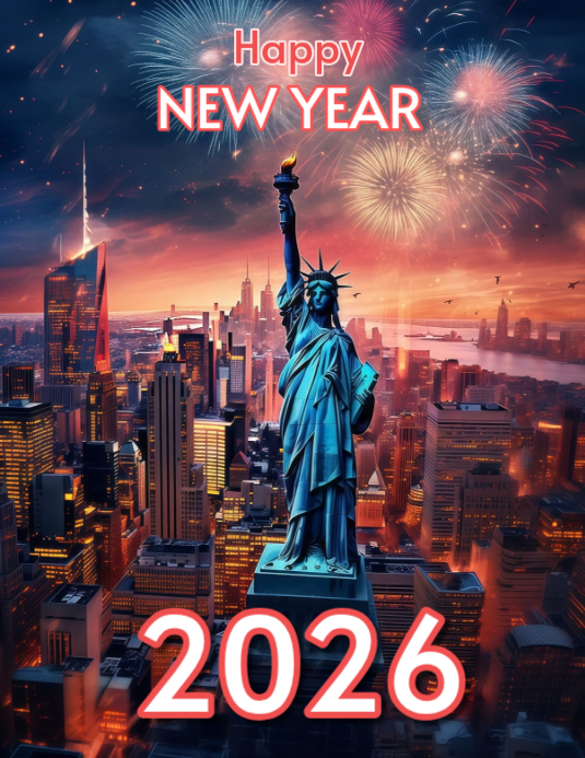 Purple Modern & Minimal Happy New Year 2026 - Cheers To New Beginnings ...