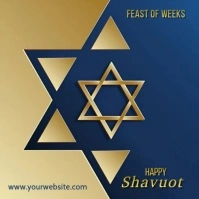 Purple Modern & Minimal Happy Shavuot Instagram Post template