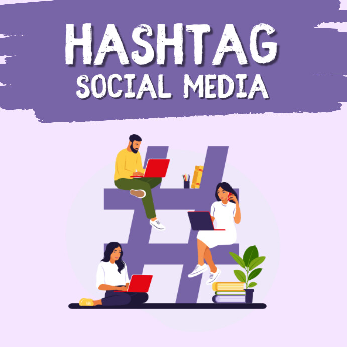 Copy of Purple Modern & Minimal Hashtags Social Media Pos Instagram ...