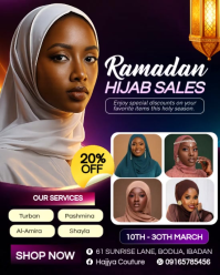 Purple Modern & Minimal Hijab Sales Instagram Portrait Video template