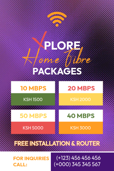 Packages Poster Example Internet Packages Posters Template | PosterMyWall