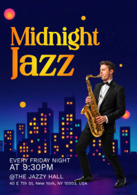 Lilla Jazz Night Event A5 Template