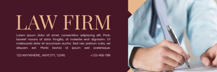 Pink Law Header Purple Modern & Minimal Law Firm Header Email Template | PosterMyWall