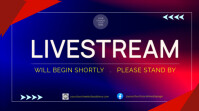 Purple Modern & Minimal Livestream  Digital Display (16:9) template