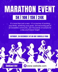 Purple Modern & Minimal Marathon Event Instagram Portrait template