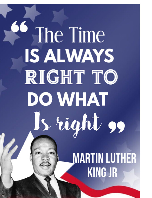 Copy of Purple Modern & Minimal Martin Luther King Jr Day Flyer (us ...