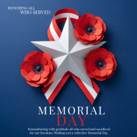 Purple Modern & Minimal Memorial Day Instagram Post template