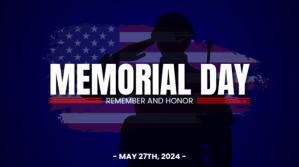 Purple Modern & Minimal Memorial Day Pos Twit template