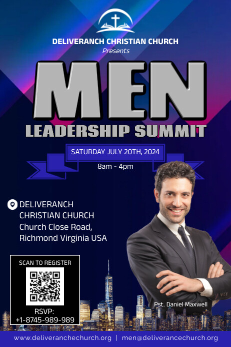Copy of Purple Modern & Minimal Men Conference Summit | PosterMyWall